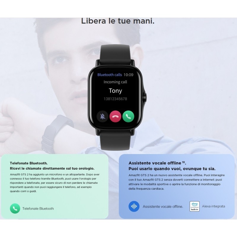 Smartwatch Chiamate Con Microfono e Altoparlante, Con Alexa Integrata,  Fitness